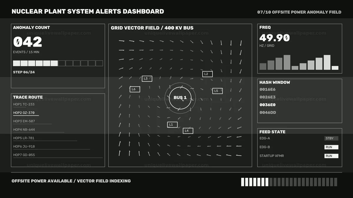 Nuclear Plant System Alerts Dashboard