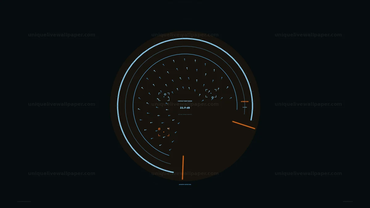 Watermarked thumbnail for Acoustic Detection Radar HUD Seamless Loop