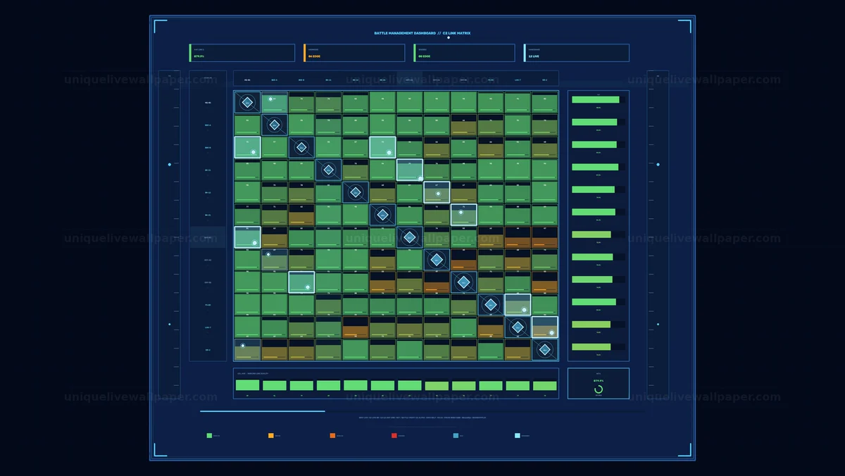 Watermarked thumbnail for Battle Management Dashboard Matrix Seamless Loop