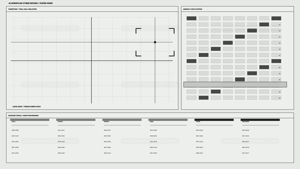 Watermarked thumbnail for AI Workflow Operator Screen with Anomaly Matrix Seamless Loop