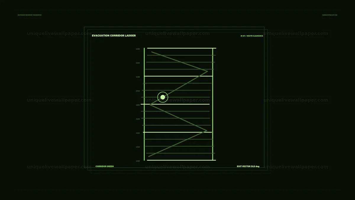 Defense Incident Response Route HUD Seamless Loop