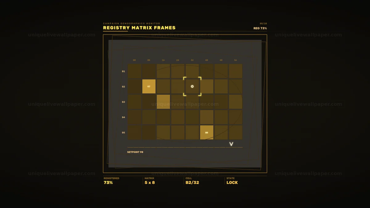 Campaign Demographics Monitor HUD Matrix Seamless Loop