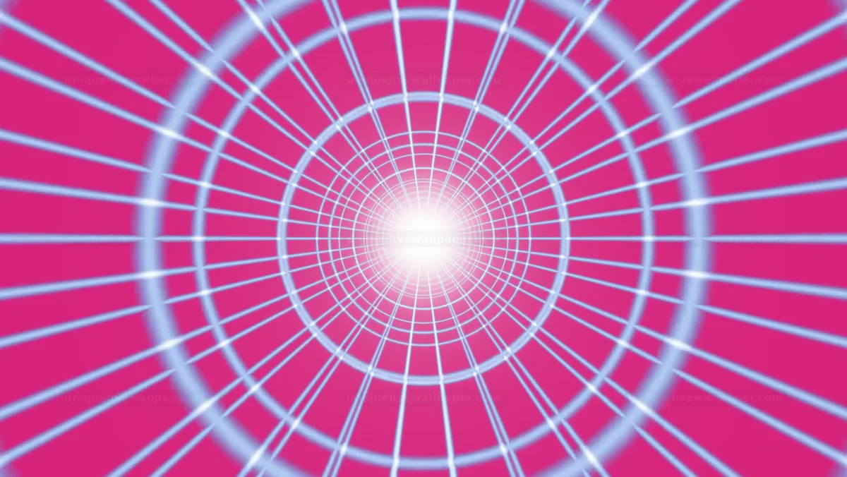 Centered wormhole light background creates a dynamic visual effect