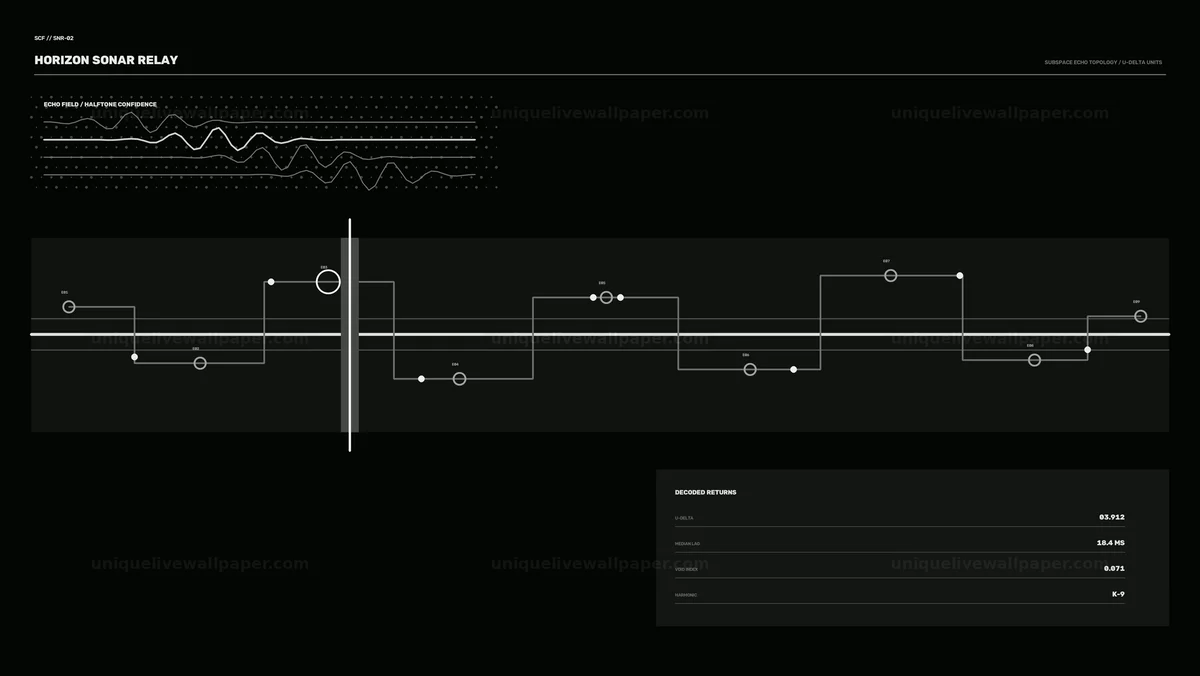 Futuristic Spacecraft Sonar Dashboard Seamless Loop