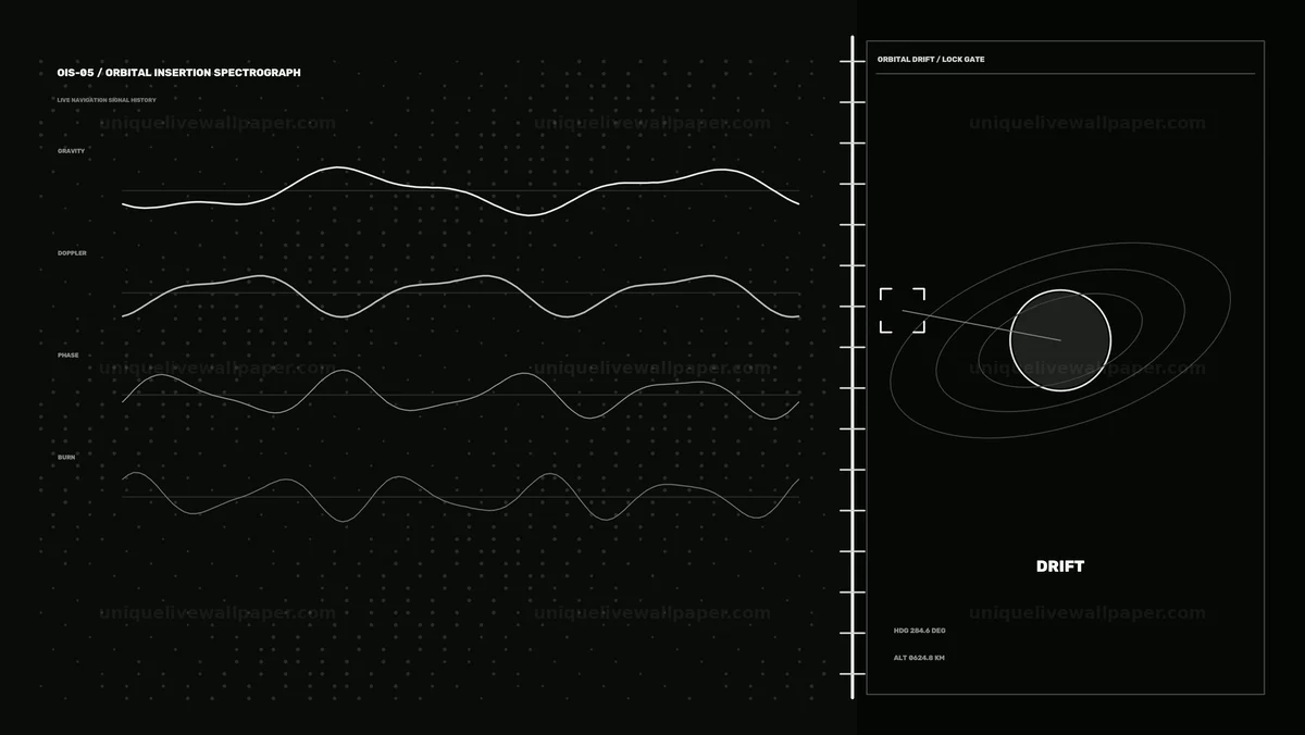 Planetary Navigation Orbit Drift HUD Seamless Loop