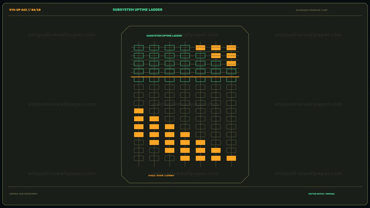Spacecraft HUD Interface Status Ladder Seamless Loop