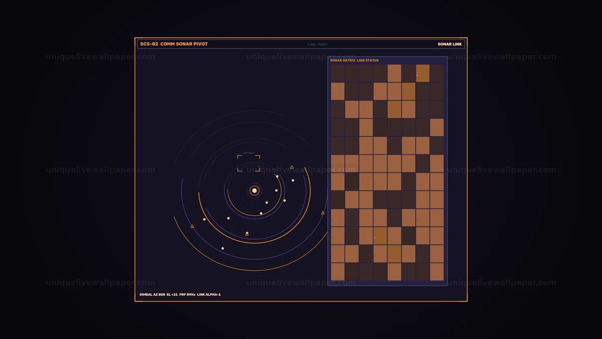 Watermarked thumbnail for Sonar Communication Signal HUD Seamless Loop