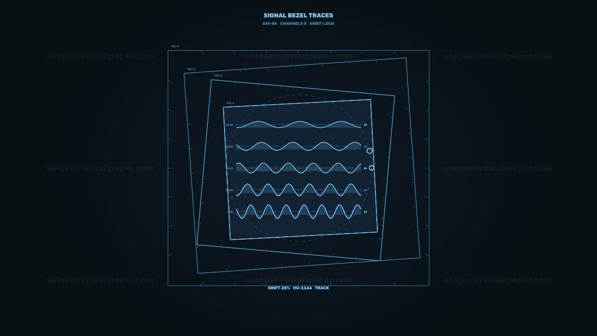 Futuristic Signal Analysis HUD Seamless Loop