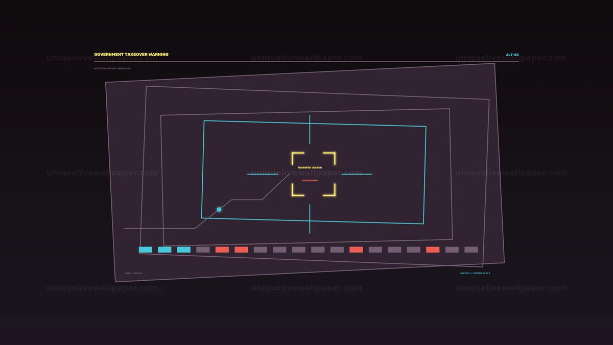 Government Takeover Warning HUD Seamless Loop