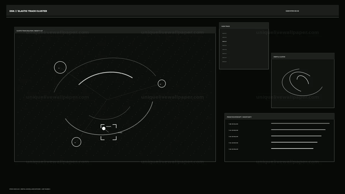Orbital Surveillance Tracking HUD Seamless Loop