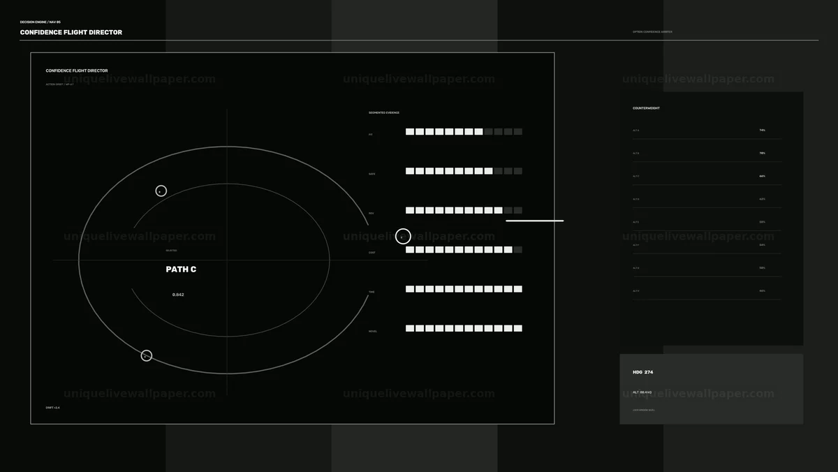 AI Decision Engine Telemetry HUD Seamless Loop