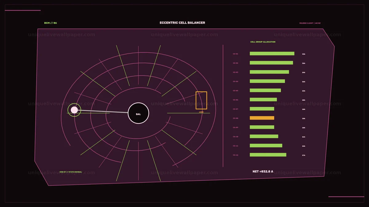 Battery Current Monitoring HUD Seamless Loop