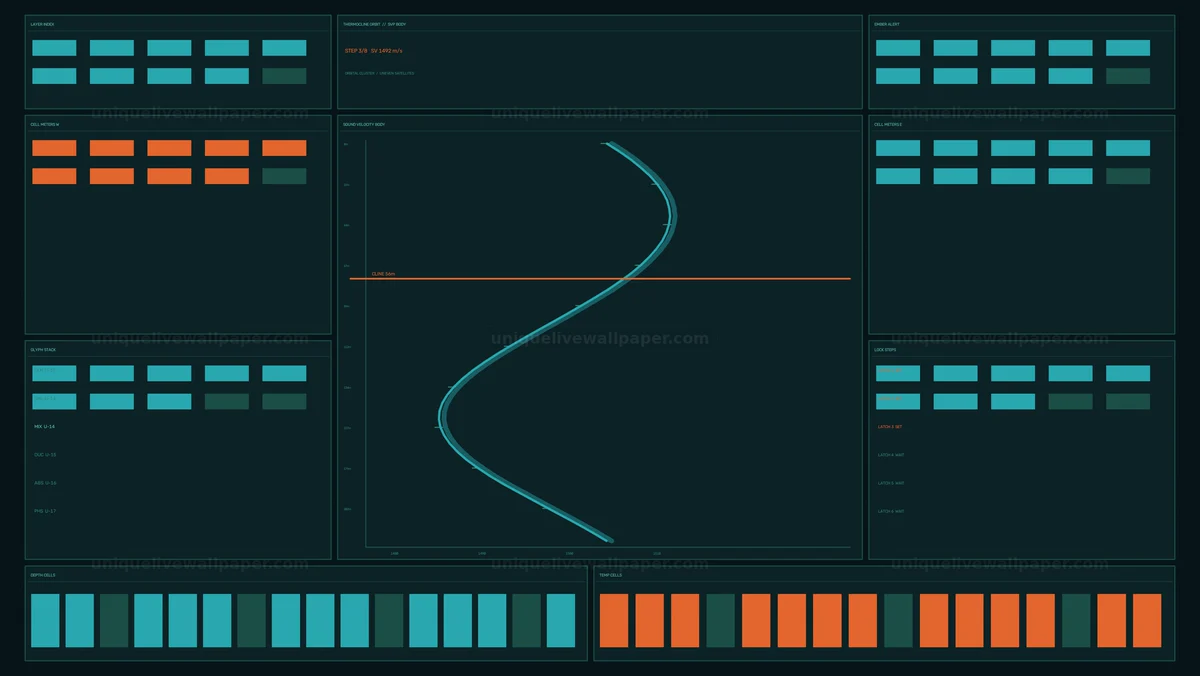 Futuristic Data Monitoring HUD Seamless Loop
