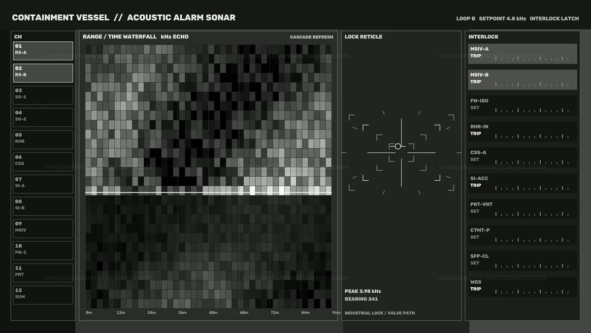 Nuclear Plant Alarm Status Display HUD