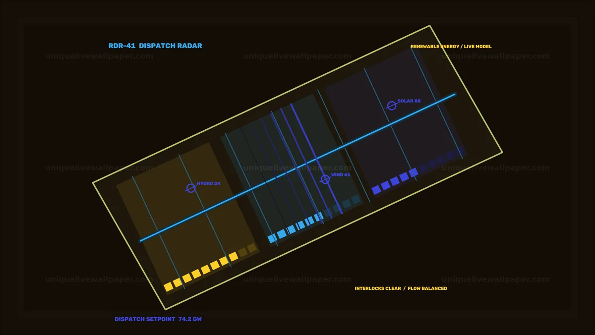 Renewable Energy Dispatch HUD Seamless Loop