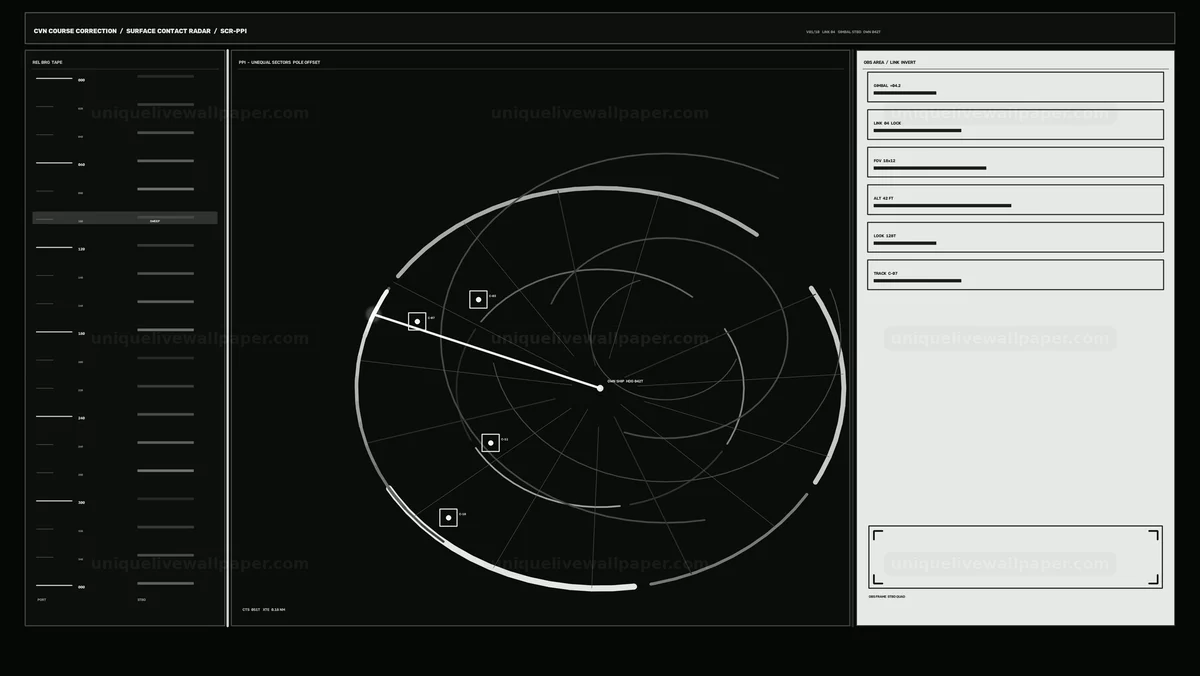 Aircraft Carrier Course Correction HUD Seamless Loop