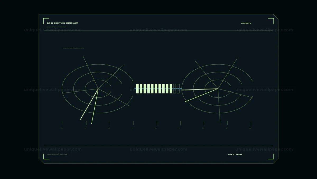 Watermarked thumbnail for Solar Energy Yield Radar Dashboard Seamless Loop