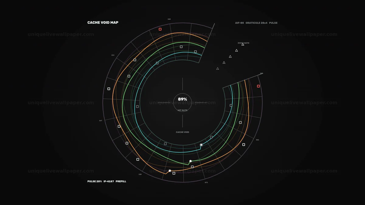 Futuristic Circular Data HUD Hit Rate Seamless Loop