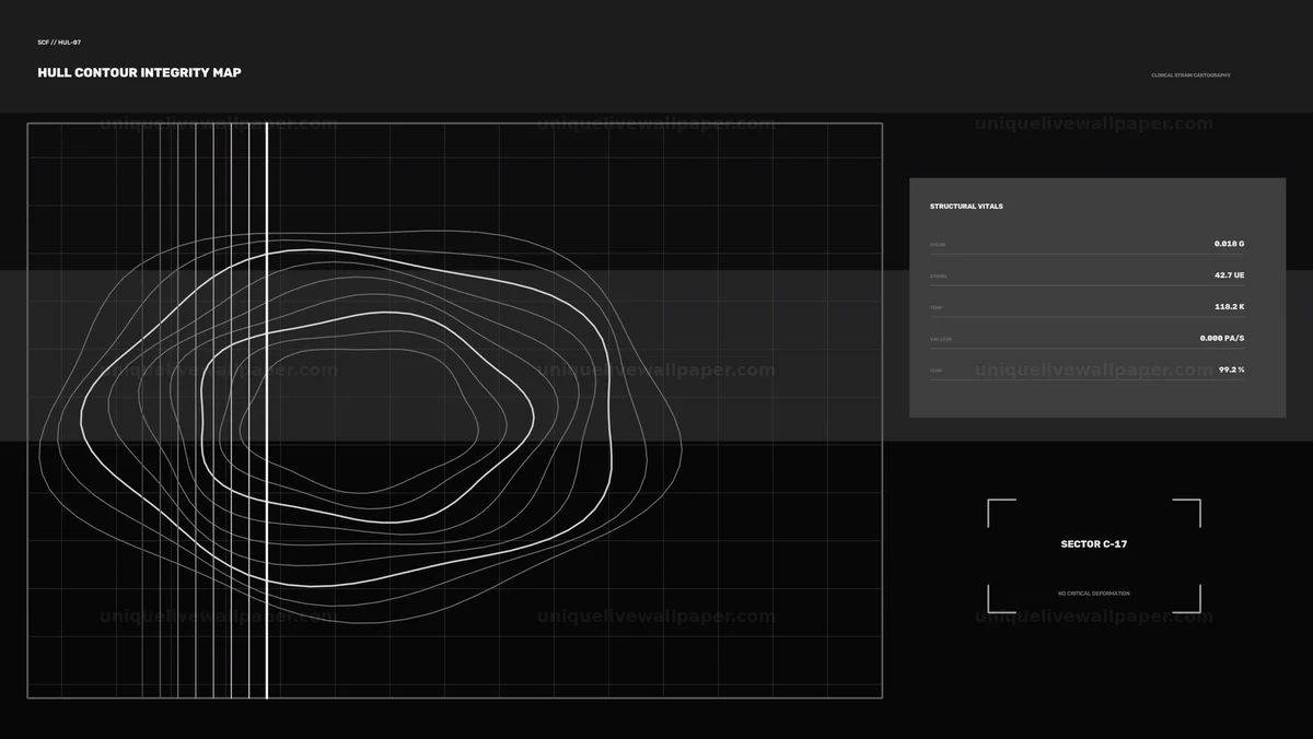 Futuristic Spacecraft Hull Integrity HUD Seamless Loop