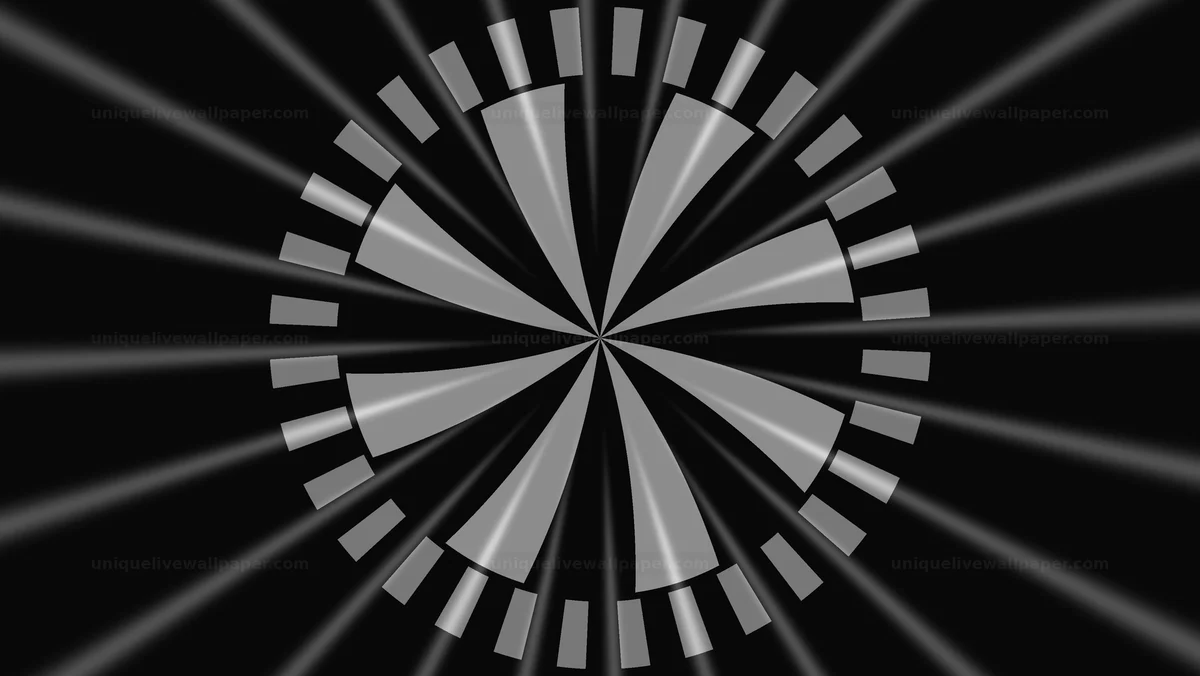 Black and White Rotating Pinwheel Background Seamless Loop