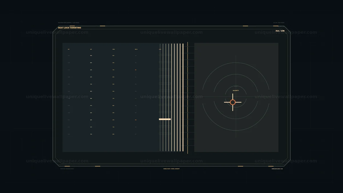 Election Intelligence Data Screen HUD Seamless Loop