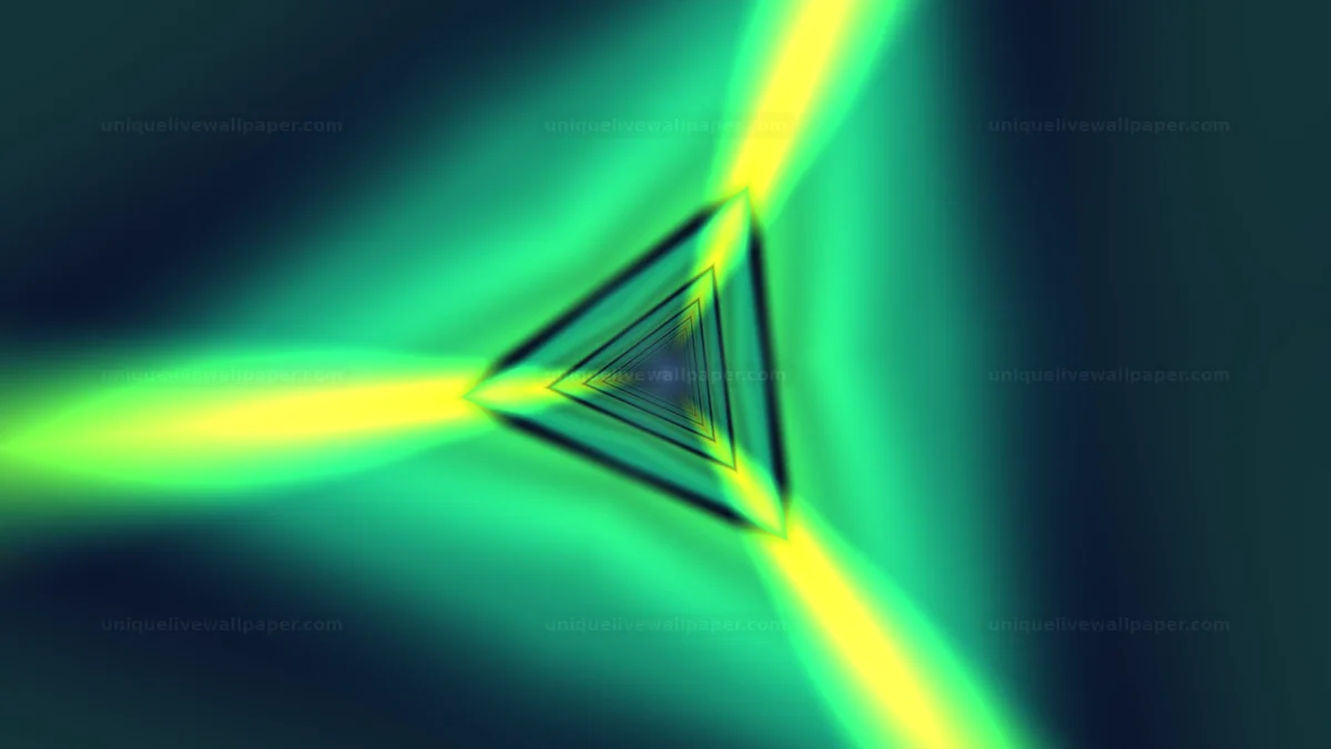Glowing Geometric Triangle Tunnel Seamless Loop
