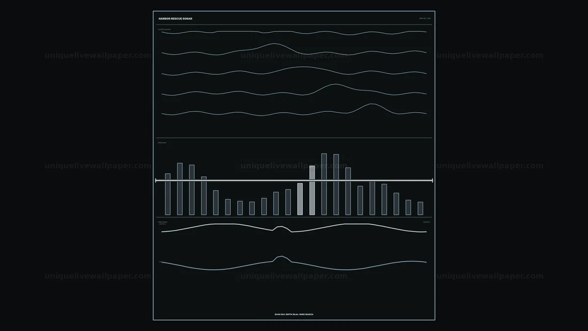 Harbor Rescue Sonar Monitoring HUD Seamless Loop