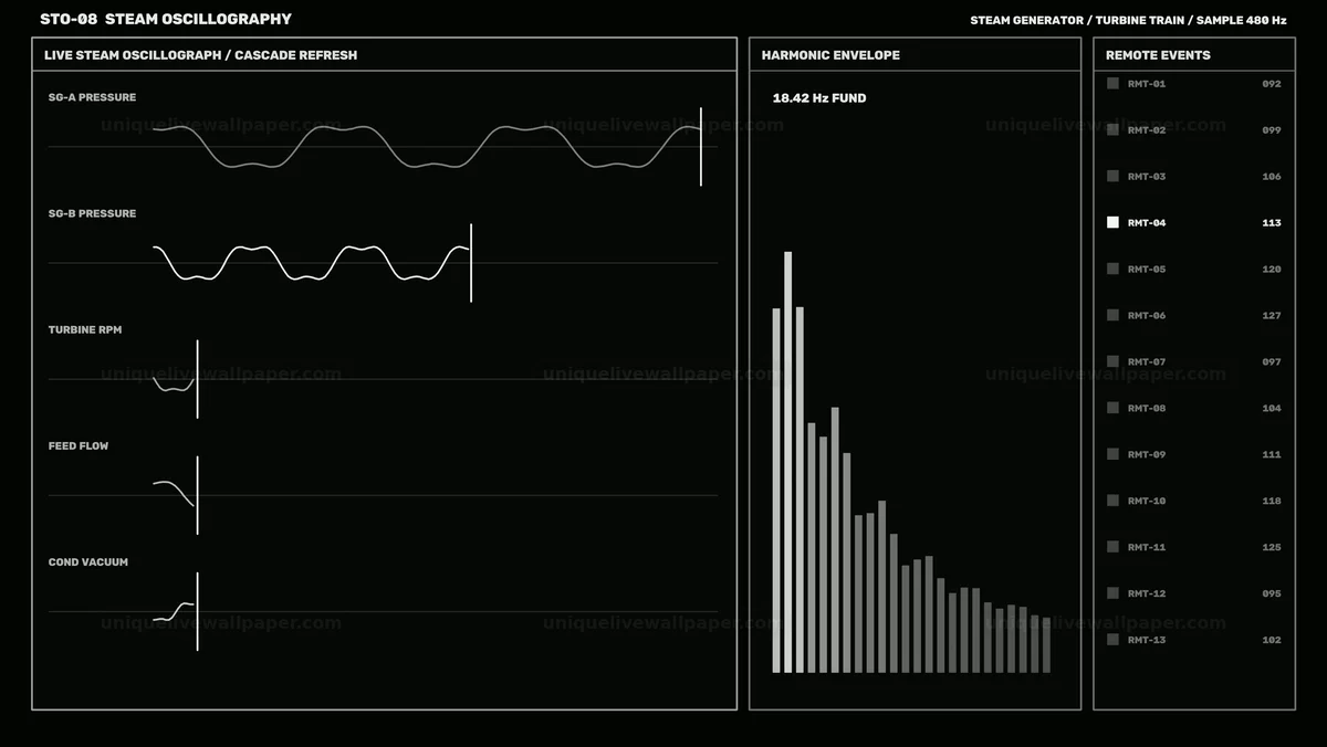 Watermarked thumbnail for Industrial Steam Telemetry Monitoring Display Seamless Loop