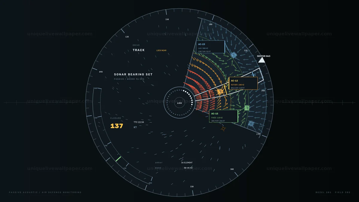 Watermarked thumbnail for Air Defense Monitoring HUD Seamless Loop