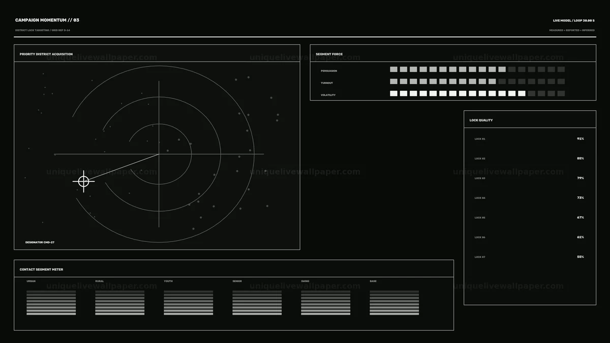 Campaign Momentum Status Indicator HUD Seamless Loop
