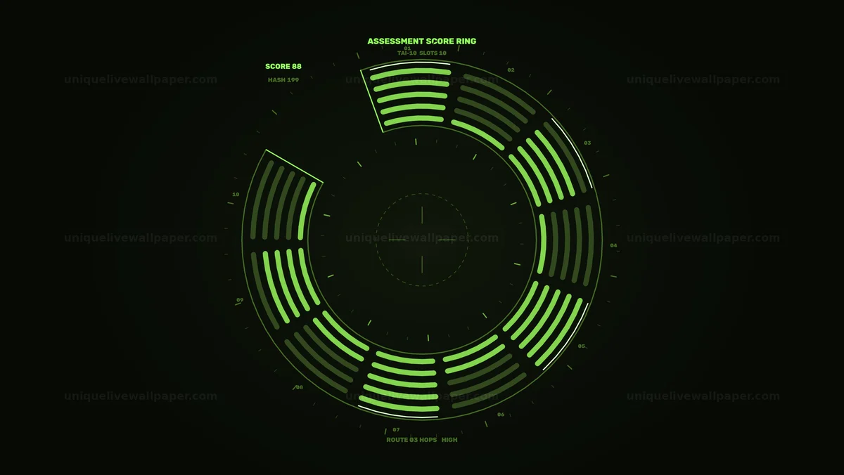 Digital Target Assessment HUD Score Ring Seamless Loop