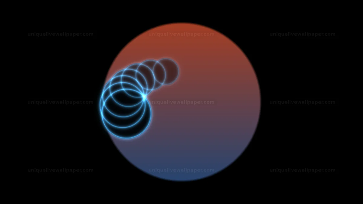 Glowing Circular Ring Trail on Gradient Disc Seamless Loop