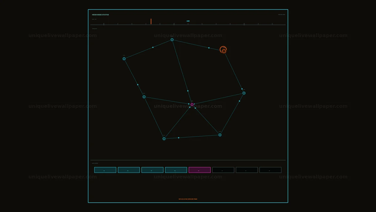 Network Status HUD Animation Seamless Loop