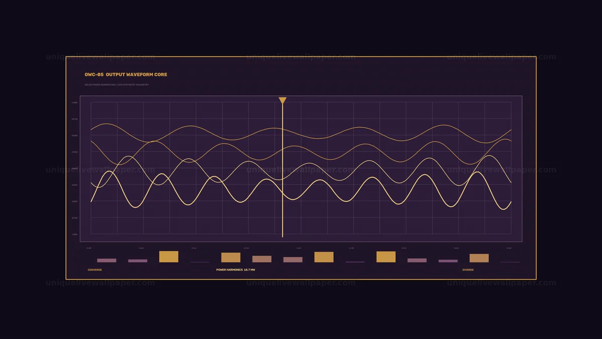 Solar Energy Power Dashboard HUD Seamless Loop