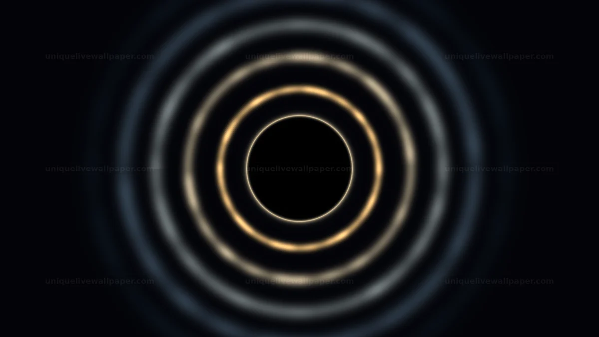 Concentric Glowing Rings on Black Seamless Loop