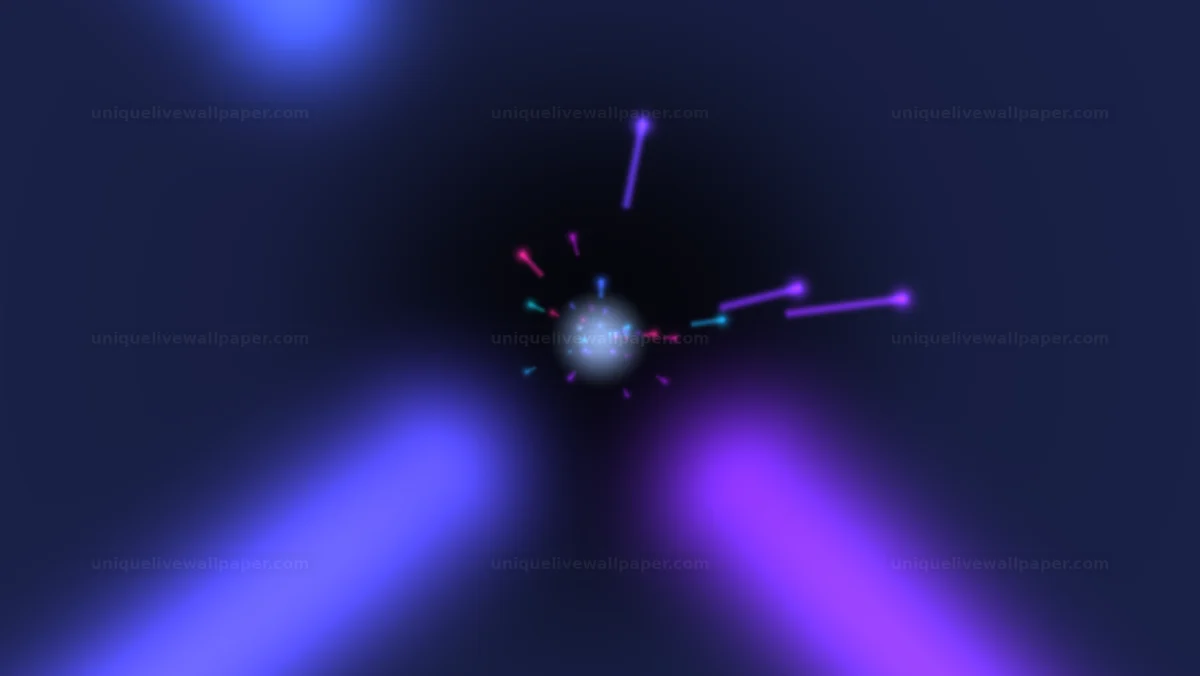 Surreal Interstellar Passage with Neon Trails Seamless Loop