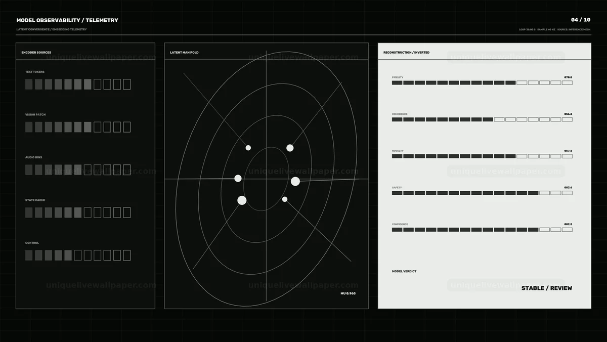 AI Model Analytics Telemetry Screen Seamless Loop