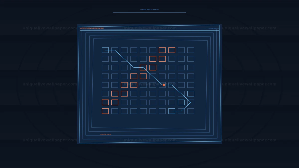 AI Model Safety Monitor HUD Seamless Loop