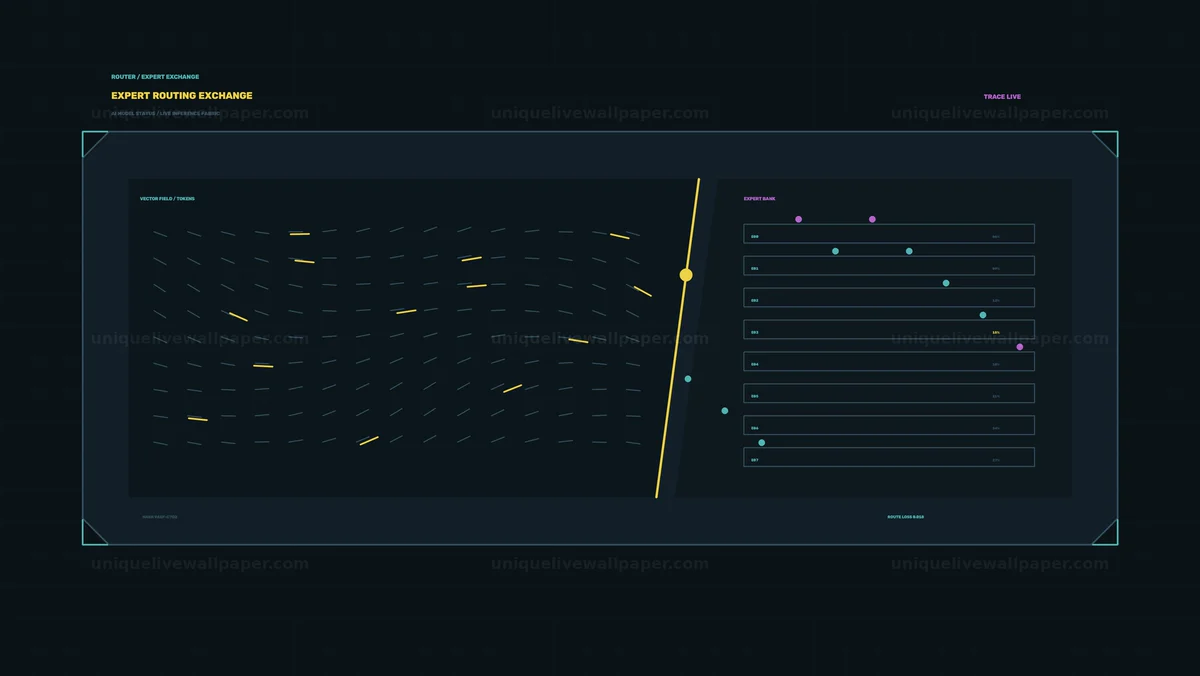 AI Model Status Dashboard HUD Seamless Loop