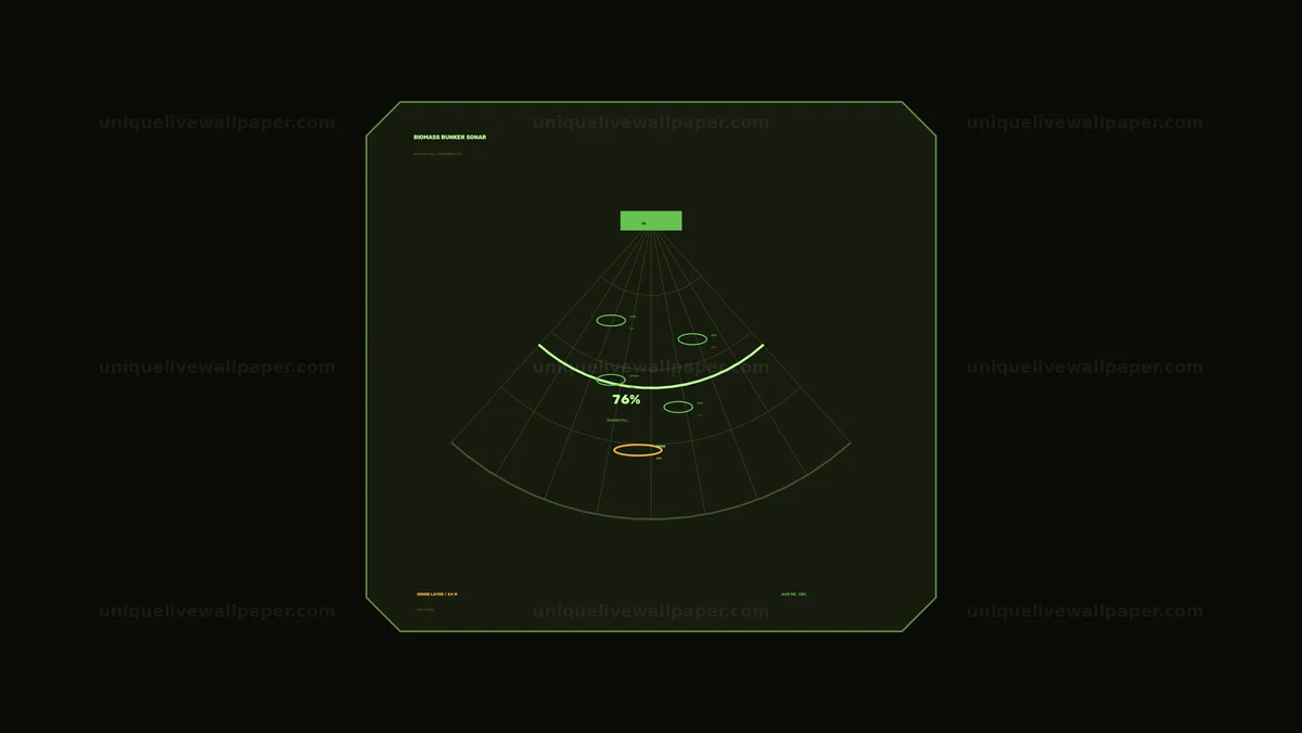 Biomass Energy Dashboard Sonar HUD Seamless Loop