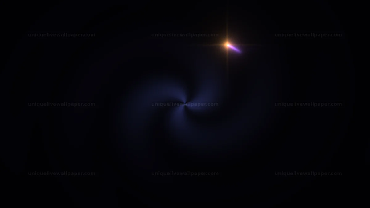 Golden Starburst Light on Dark Background Seamless Loop