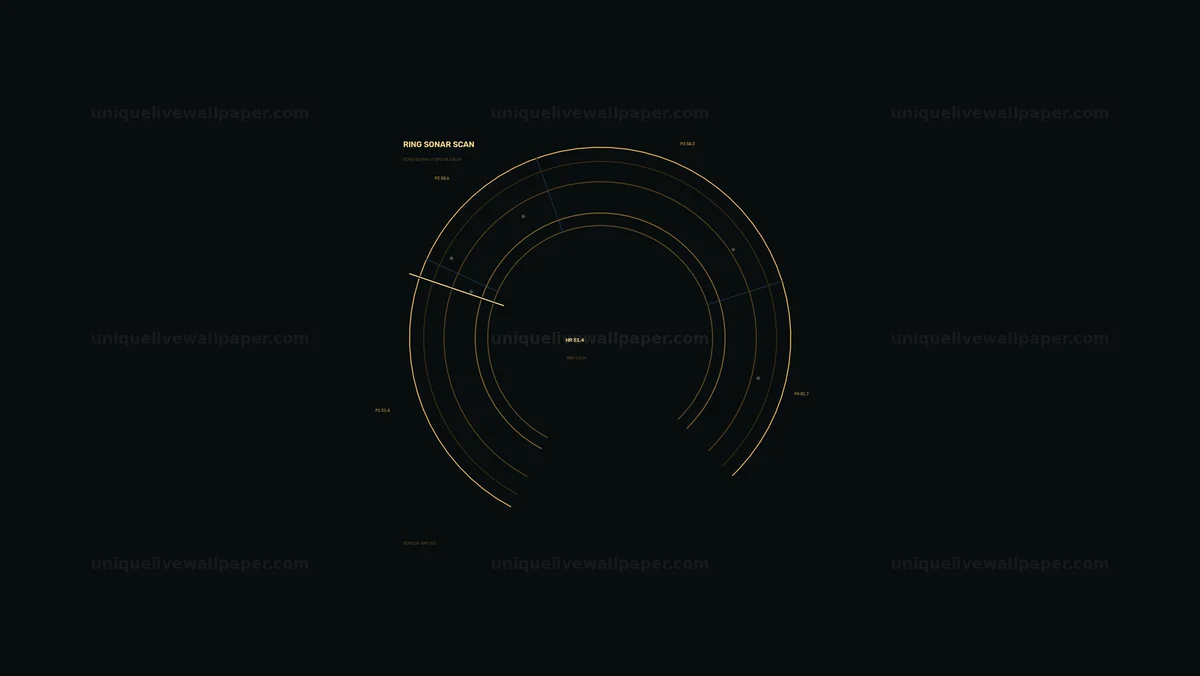 Sonar Scan HUD with Concentric Rings Seamless Loop