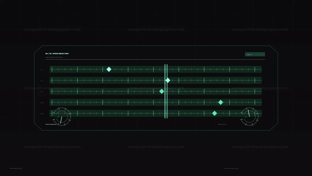 Futuristic Data Timeline HUD Seamless Loop
