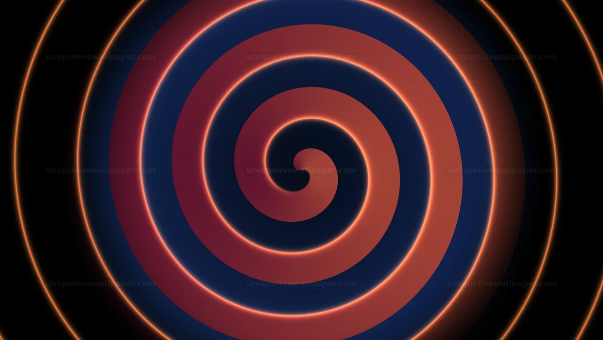 Glowing Concentric Spiral Seamless Loop