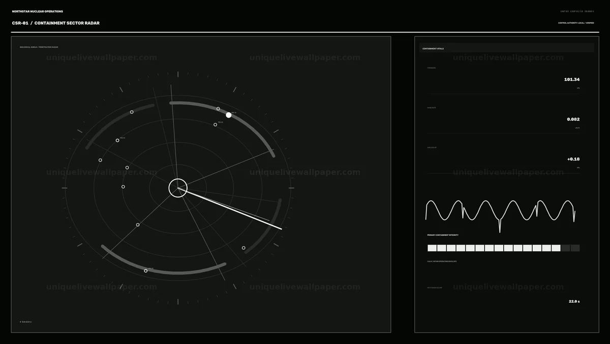 Nuclear Facility Containment Radar HUD Seamless Loop
