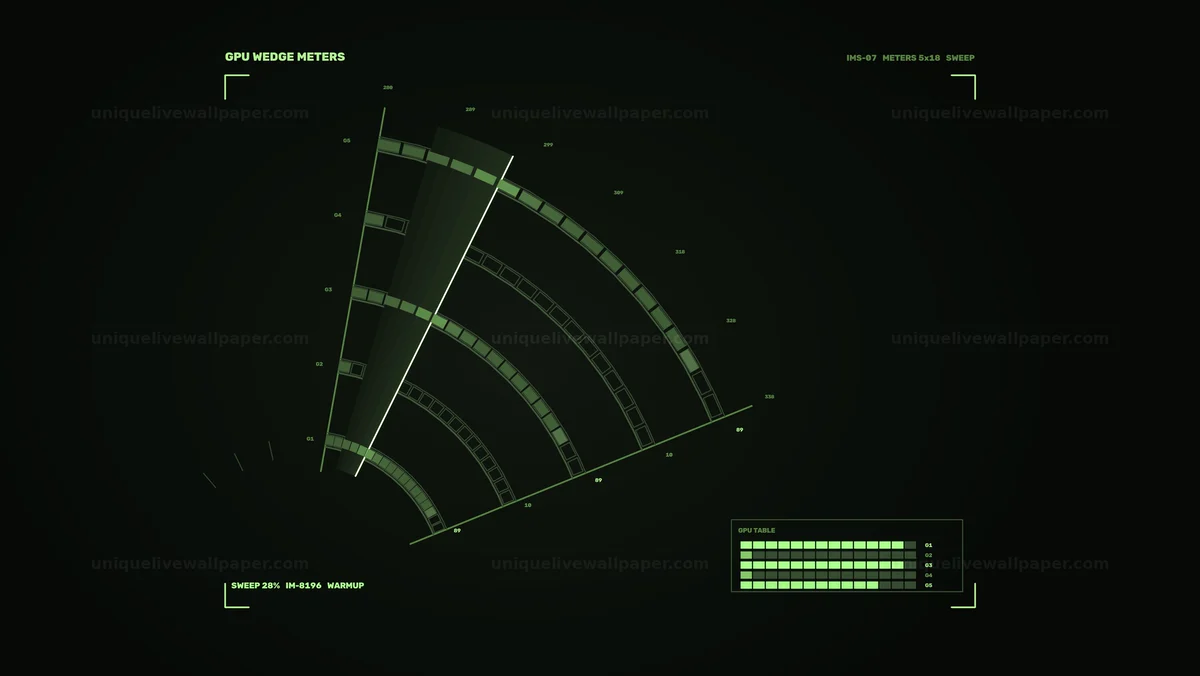 AI Inference Monitoring HUD Interface Seamless Loop
