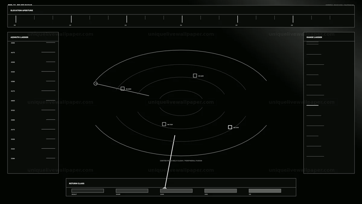 Planetary Terrain Analysis HUD Seamless Loop