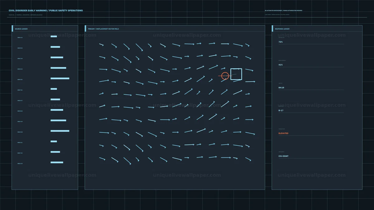 Public Safety Vector Field HUD Seamless Loop