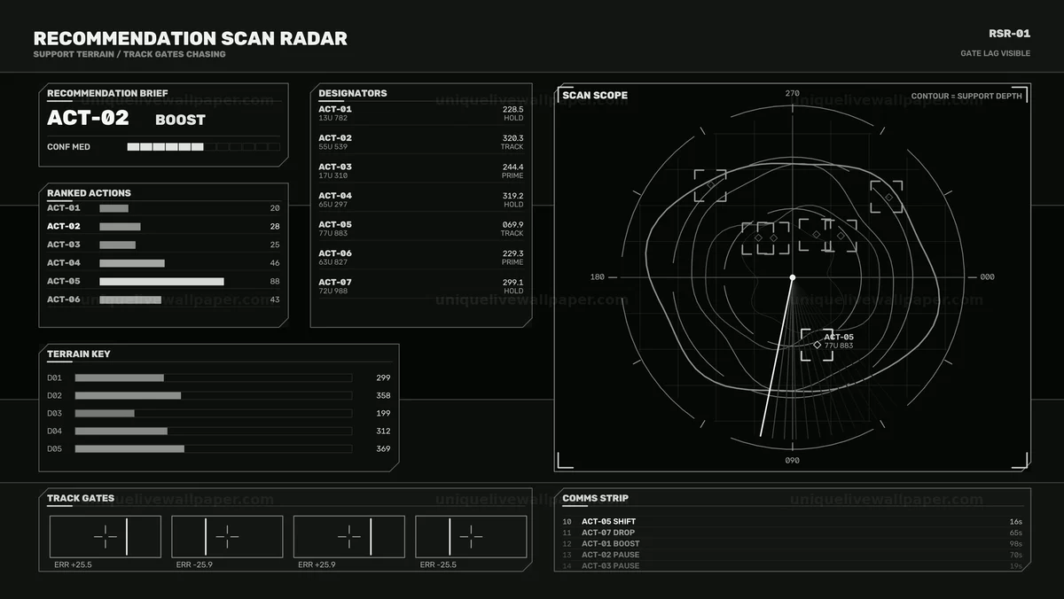 Campaign Decision Support Radar HUD Seamless Loop