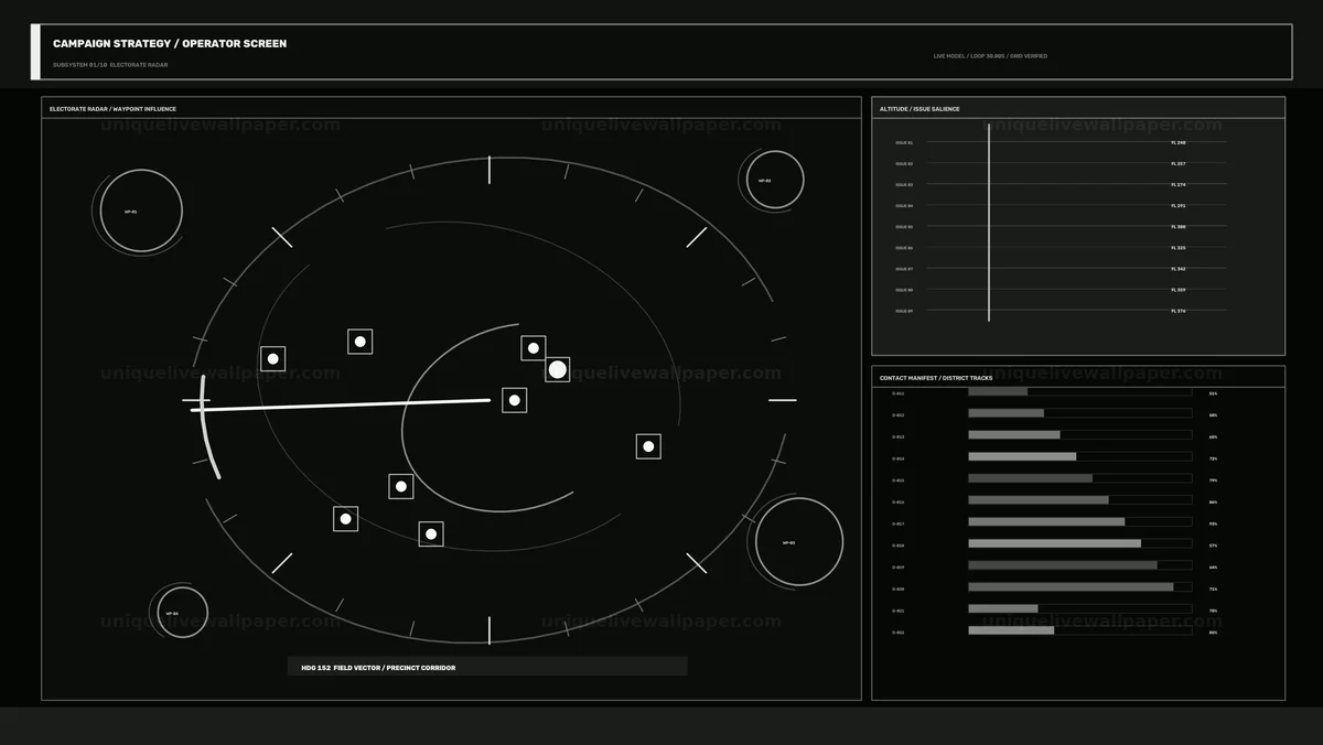 Campaign Strategy Operator Screen HUD Seamless Loop